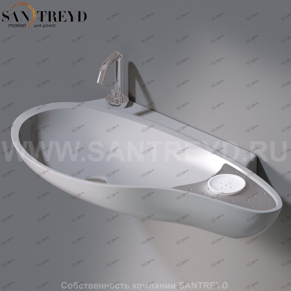 L235T0R1V4..117 Подвесная раковина настенная овальная A. e T. Italia SPOT серая AeT ITALIA ACCENT L235T0R1V4.130