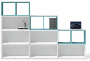 Bralco Офисный модульный деревянный шкаф отдельно стоящий Ubi evo