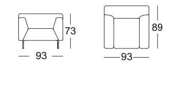 Тканевое кресло с подлокотниками Rolf Benz Rolf Benz 318 ARCH-00089311 - Вид №3