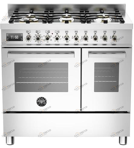 Bertazzoni Профессиональная отдельно стоящая кухня из нержавеющей стали Professional Pro90 6 mfe d