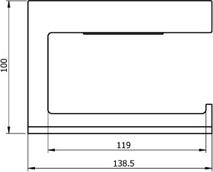 38043A Бумагодержатель подвесной цвет хром LANGBERGER VICO - Вид №3