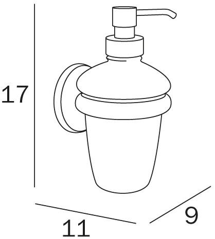 INDA® Дозатор мыла со стеклянной стенкой Colorella A2367a - Вид №1