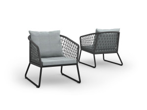 Ткань сад стул с подлокотниками