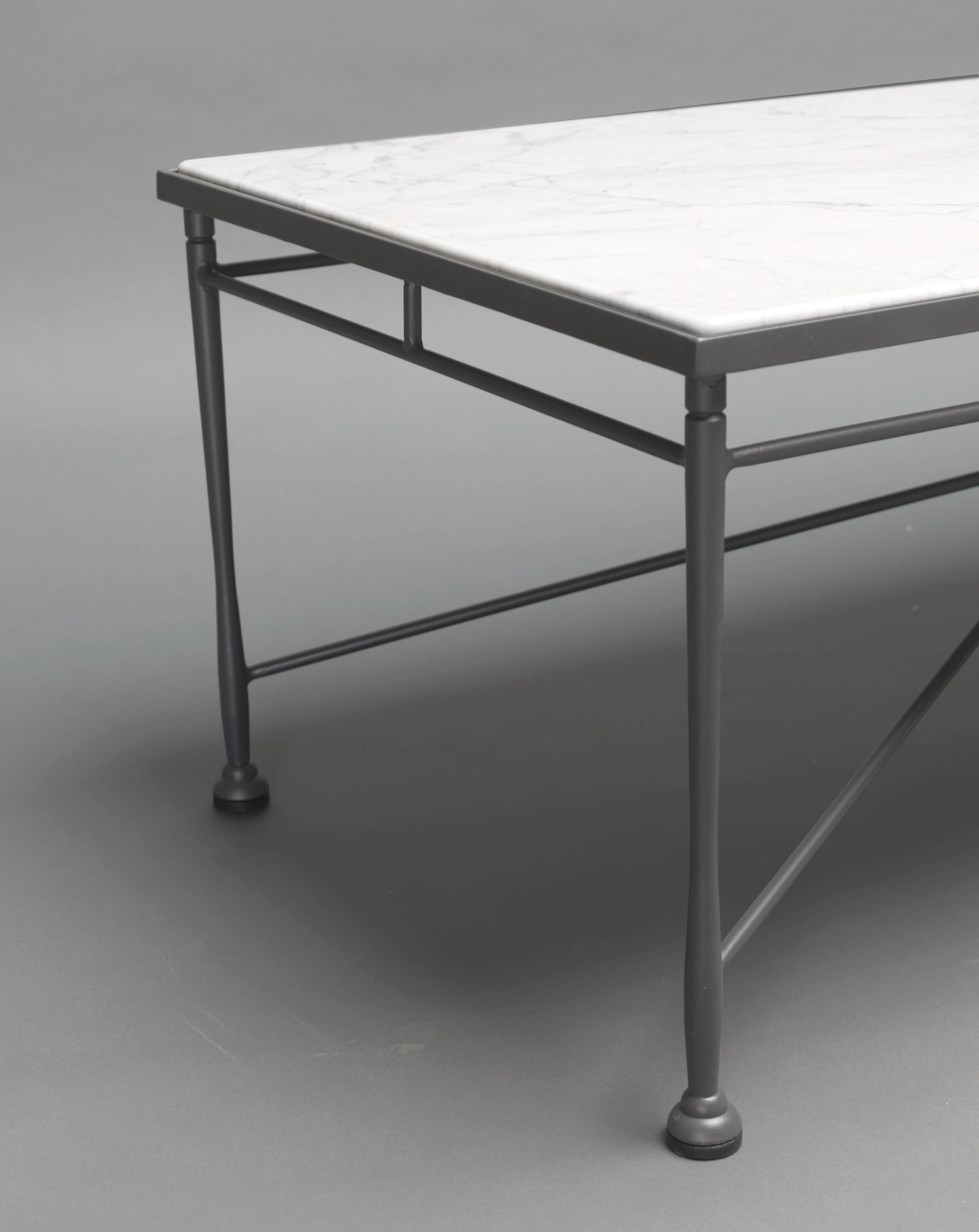 Прямоугольный садовый столик из каррарского мрамора OFFICINACIANI плетение ARCH-00146761 - Вид №1