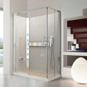 Душевая кабина NEXIS 1 A120x80 HYDRO Novellini NEXIS цвета светлый дуб, с низким душевым поддоном