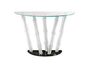 Стеклянная консоль полумесяца