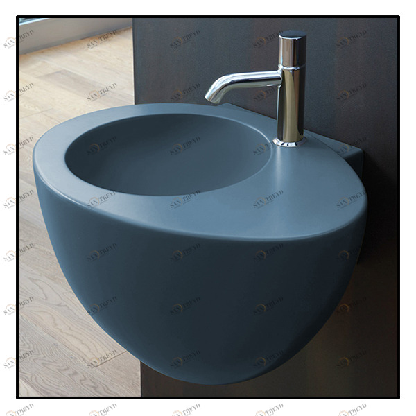 LGLSPL Подвесная раковина настенная овальная Ceramica Cielo  белая 