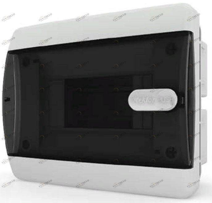 Бокс внутренний на 6 модулей Tekfor (черная прозрачная дверь) 7328