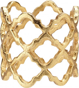 10623247 Harman Кольцо для салфетки 5см "Решетка" (золото) Сталь нержавеющая