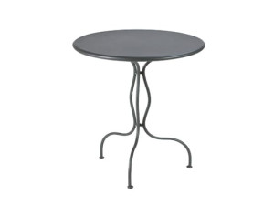 Круглый металлический садовый стол