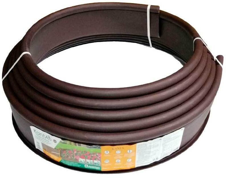 Садовый бордюр "Канта PRO", коричневый ГеоПластБорд