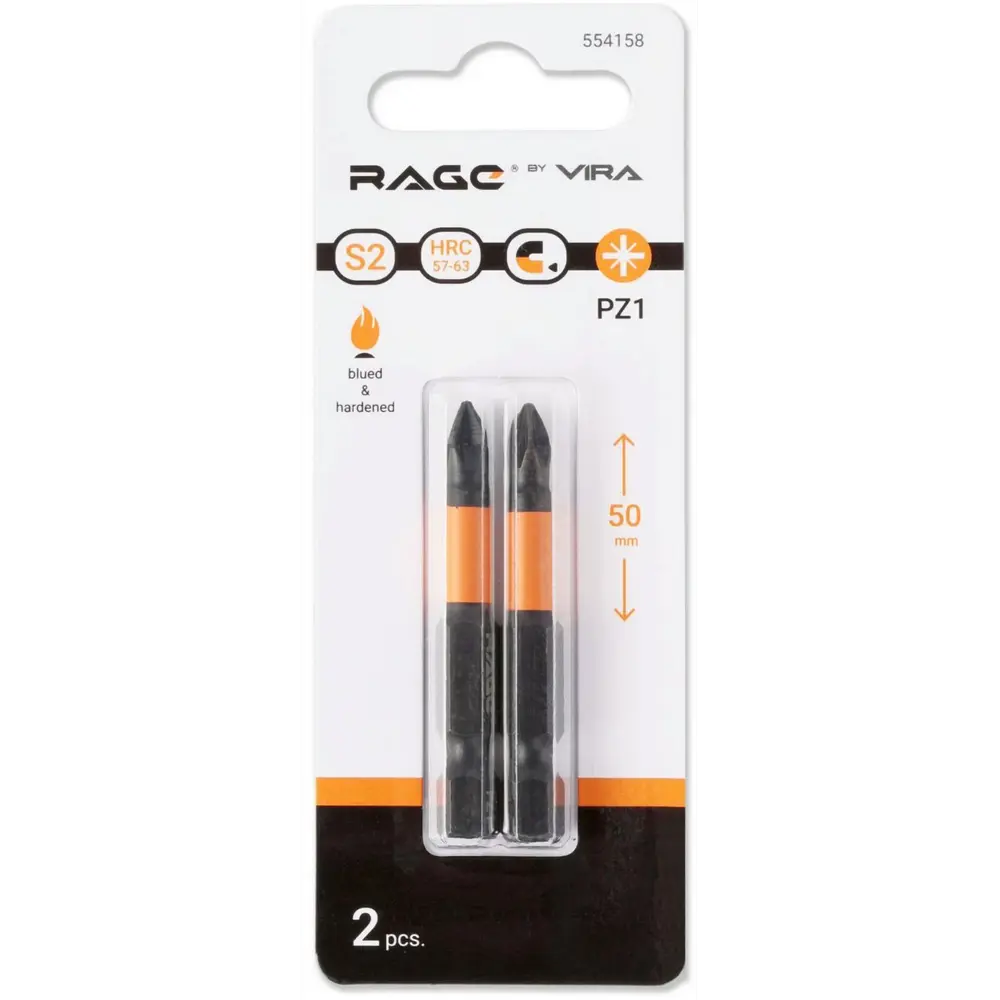 Магнитная бита RAGE PZ1x50 мм для точного монтажа (2 шт) 89369252 STLM-1374500 - Вид №2