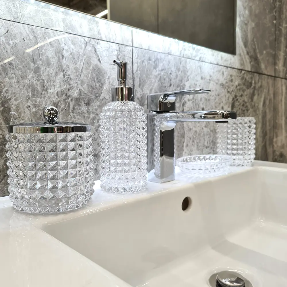 Стеклянный дозатор для мыла PROFFI HOME с хромированным носиком 85323587 Glass STLM-0061372 - Вид №5