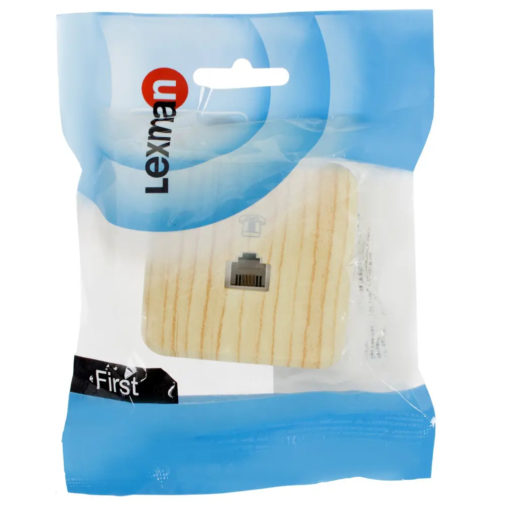 Телефонная розетка Lexman RJ11 в стиле дуб беленый 81930608 First STLM-1118978 - Вид №3