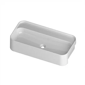 SL08040101 Полувстраиваемая раковина консольная 50 см белая Disegno Ceramica Slim