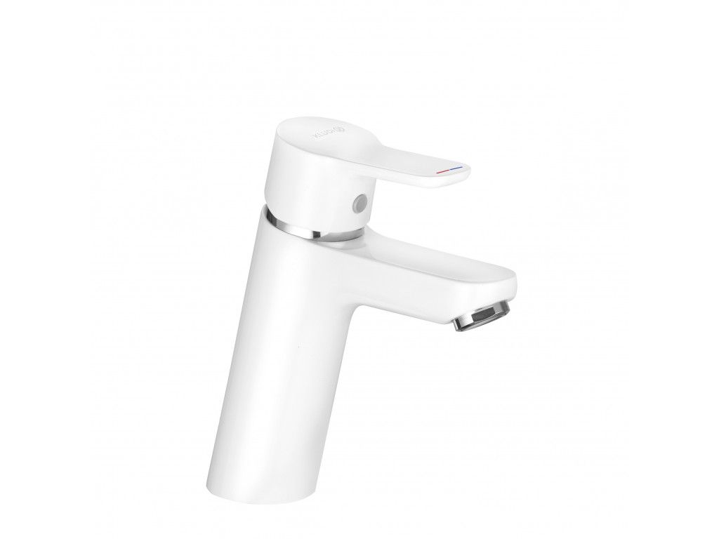 372929165 однорычажный смеситель на умывальник 100 DN 15 KLUDI PURE&EASY белый/хром 