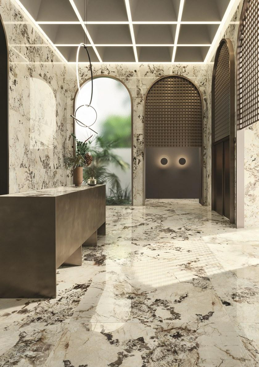 CERAMICHE KEOPE Настенная / напольная плитка из керамогранита с эффектом мрамора 9cento sun-id-1354163 - Вид №1