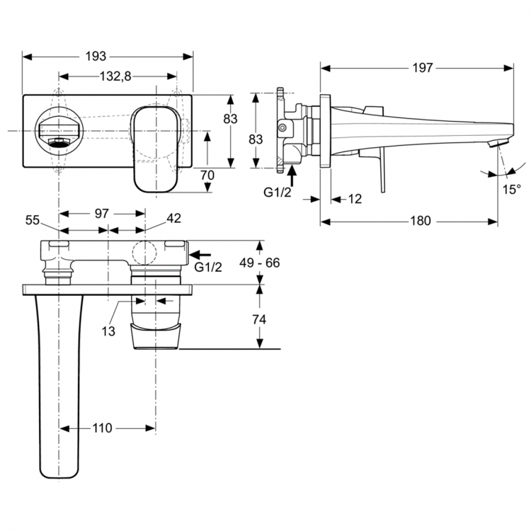 A6334AA Смеситель для раковины Ideal Standard TONIC II - Вид №5
