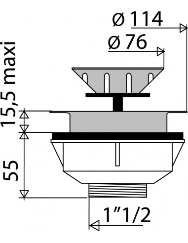 390100 142 00  Ситечко для мойки, Д. 90 мм, зажим 0/10 мм, задвижка, белый Valentin Белый  - Вид №2
