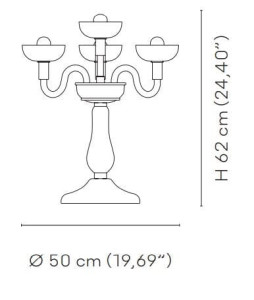 Настольная лампа ручной работы из дутого стекла
