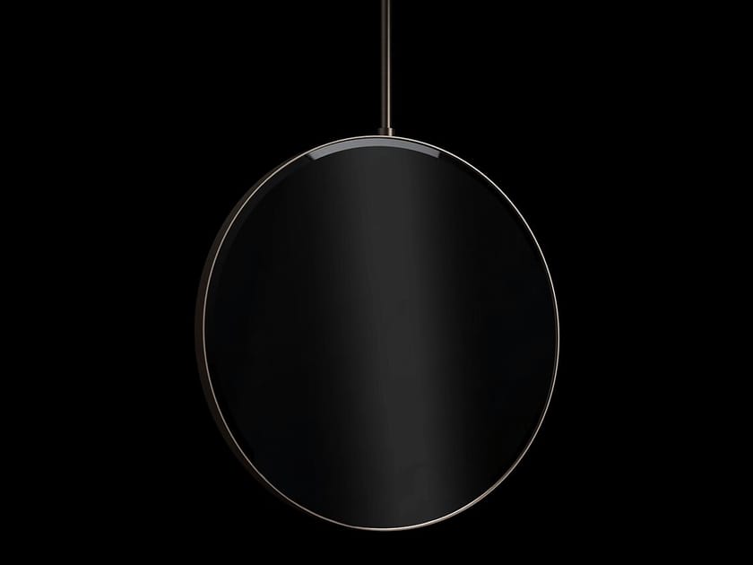 Круглое потолочное зеркало с металлической рамкой CPRN HOMOOD Blue Moon ARCH-00042250