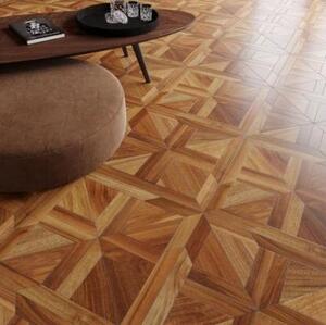 Модульный паркет Da Vinci Roksana Орех Европейский (Грецкий) Натур (Гладкая) 462х462 мм.