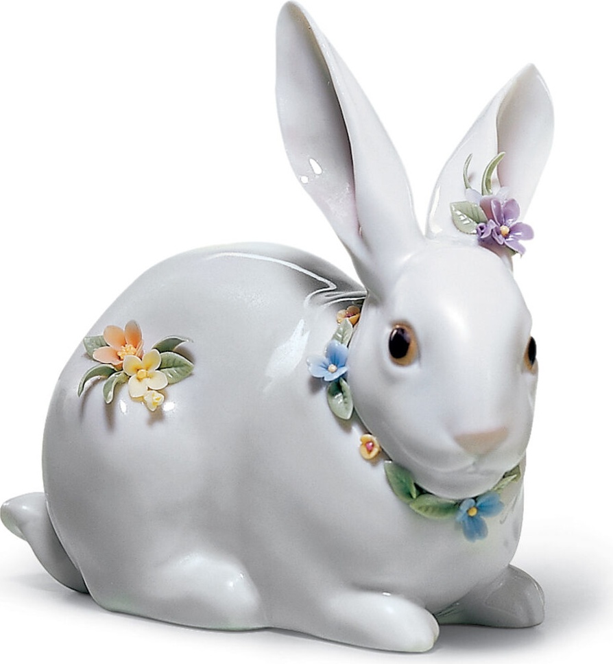 10668978 LLADRO Фигурка Lladro "Внимательный кролик" 12x11см Фарфор Lladró 