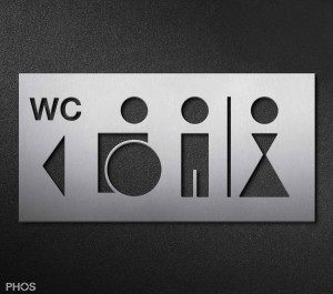PS0212 Комбинация знаков пиктограммы туалета PHOS
