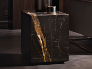 Квадратный мраморный журнальный столик Sahara Noir