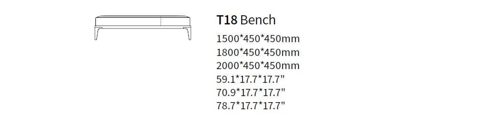 Мягкая скамейка из ткани HC28 maison Pianpian ARCH-00070253 - Вид №1