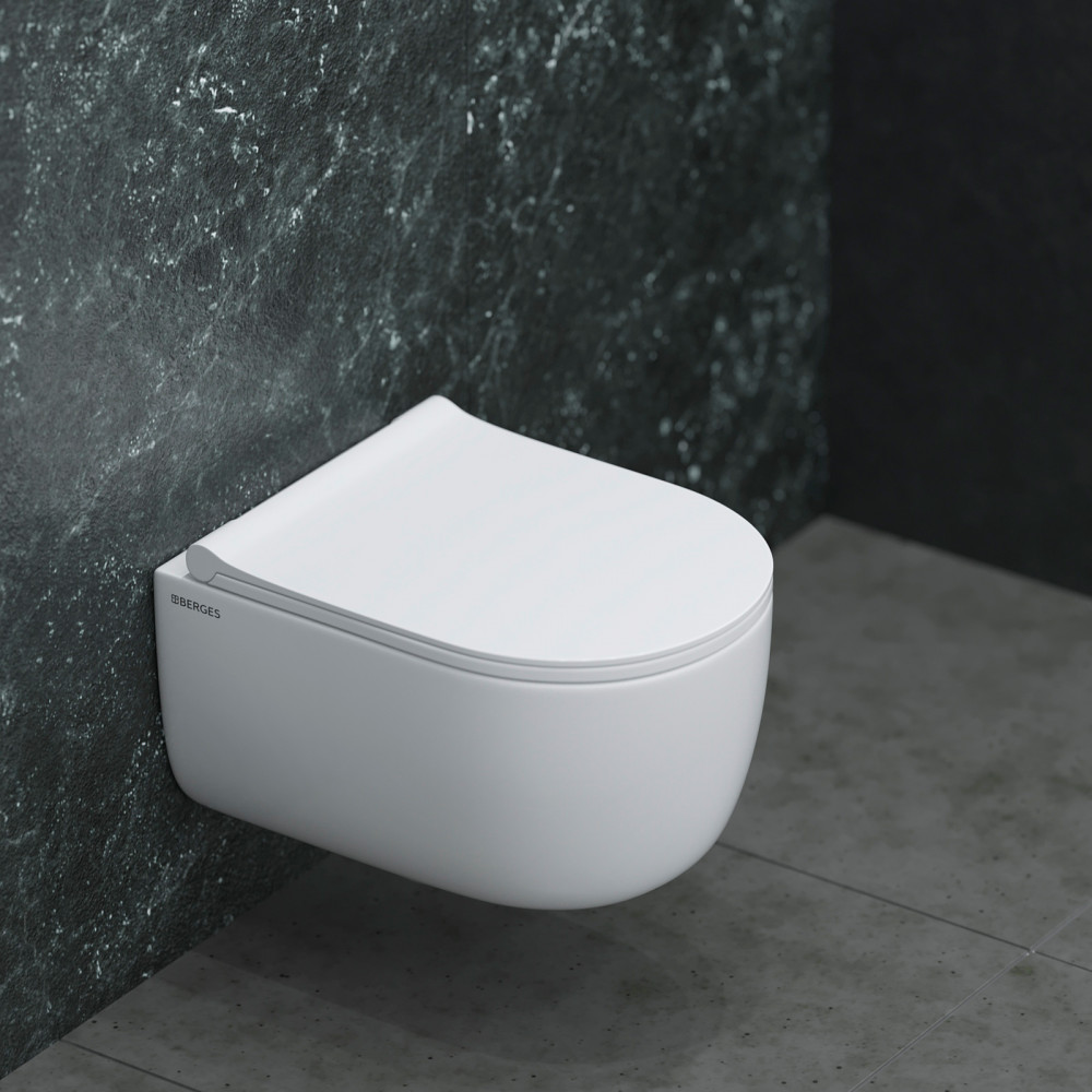 082111 Подвесной унитаз настенный Белый BERGES Ego Турция - Вид №2
