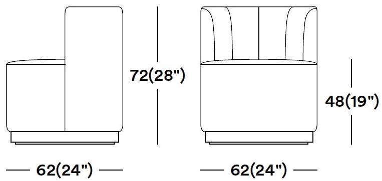 Tirolo Вращающееся кресло из ткани Charlotte 057 p g - Вид №7