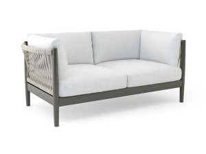 2-местный алюминиевый садовый диван с порошковым покрытием и тканью