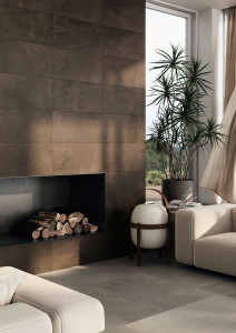 Противоскользящее напольное покрытие из керамогранита с эффектом цемента