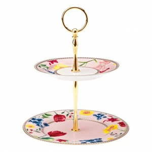 Ваза фарфоровая двухъярусная 24 см розовая Contessa MAXWELL & WILLIAMS CONTESSA 00-3946380 Розовый