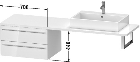 Шкафчик для консоли X-Large #XL5459 700 x 548 мм Duravit XL545905151 - Вид №1