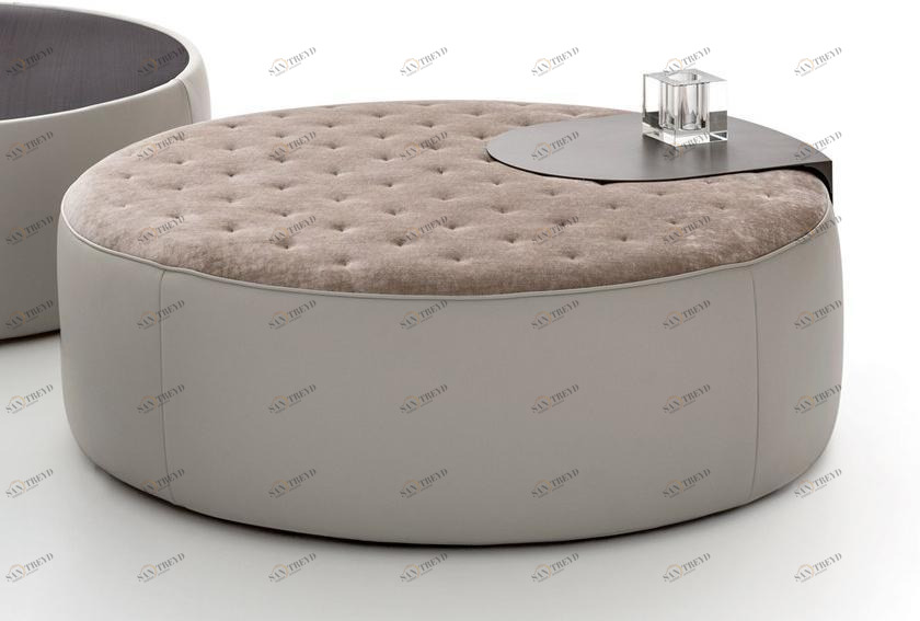 Ditre Italia Круглый пуф с мягкой подкладкой из ткани Clip sun-id-1491383