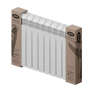 Радиатор секционный Rifar EcoBuild RE50012 500/100 12 секций боковое подключение биметалл белый 89386734 STLM-2101703