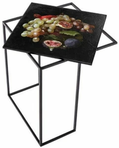 MOMENTI Металлический высокий квадратный стол The black attitude