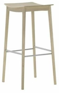 Andreu World Барный стул высокий из бука с подставкой для ног Smile Bq0329-bq0351