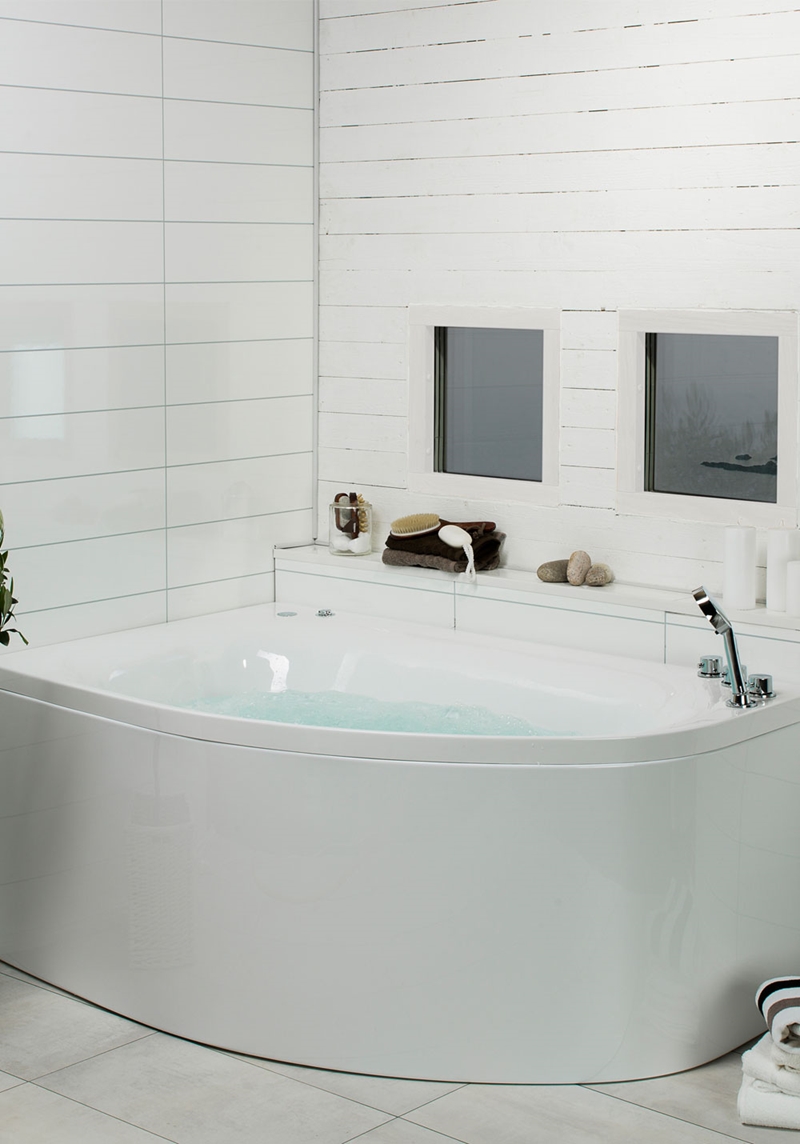 126 Массажные Ванны Sand 160 Silver Right + Смеситель Noro  Белый  - Вид №2