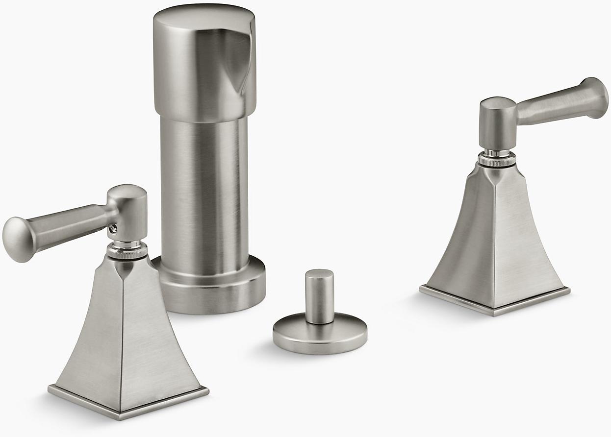 KOHLER Memoirs Stately Вертикальный душевой смеситель для биде с рычажными ручками K-470-4S-BN 