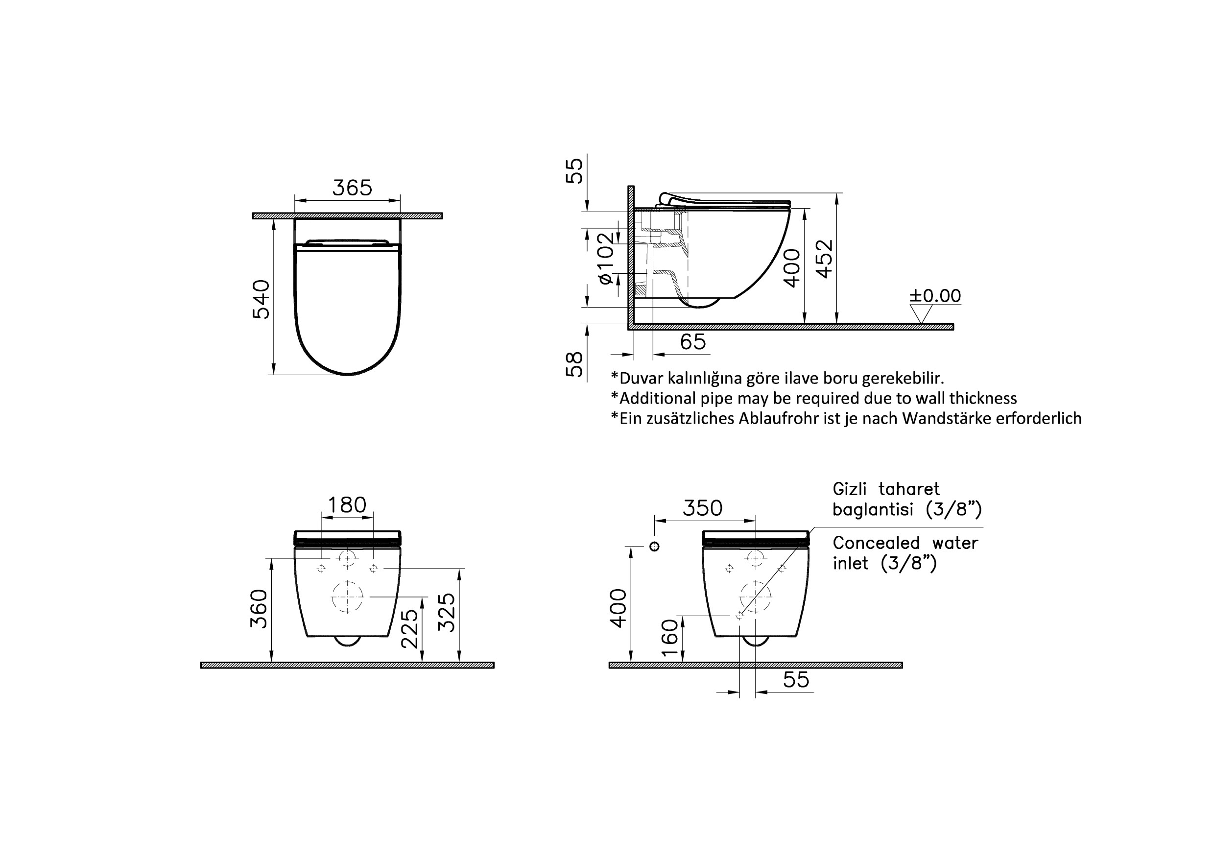 7748B003-6202 Биде Vitraglobal Sento - Вид №1