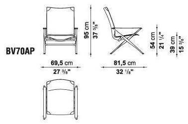 B&B Italia Раскладывающееся кожаное кресло с подлокотниками Beverly sun-id-1497449 - Вид №6