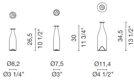 Cappellini Цветная стеклянная бутылка  Po_9225  - Вид №3