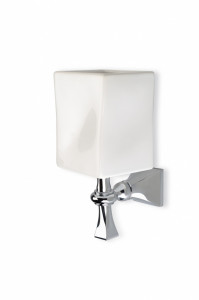 PR10(08-NE) Stil Haus Prisma, настенный керамический стакан, цвет хром - черная керамика