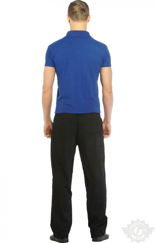 66402 Тенниска-поло василек  Одежда для салонов красоты  размер XL (52) Спецодежда  - Вид №9