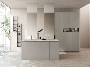 Напольная раковина из матового лака metal