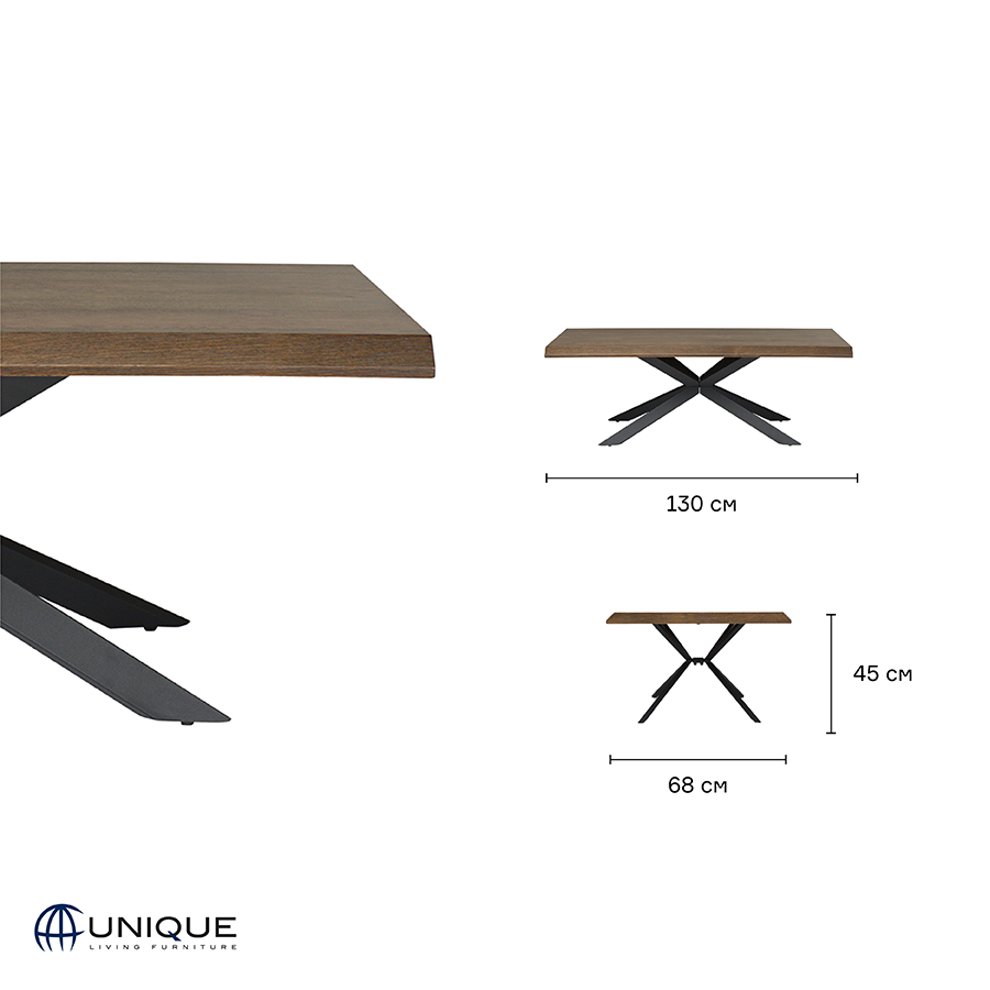 39852930 Стол кофейный , arno, 130х68х45 см Unique Furniture  - Вид №9