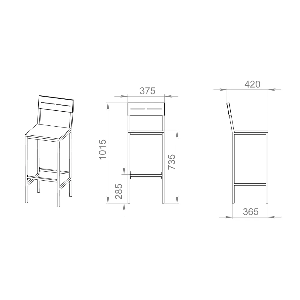 Барный стул Santreyd Ferro - элегантность в современном стиле 87305985 STLM-0073687 - Вид №5